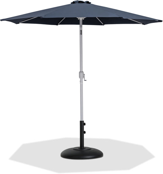 Fiji - Aluminum Patio Umbrella With Round Black And White Base