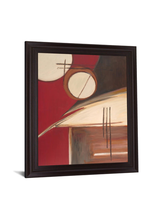 Crimson Orbit - 28" x 34" Framed Wall Art