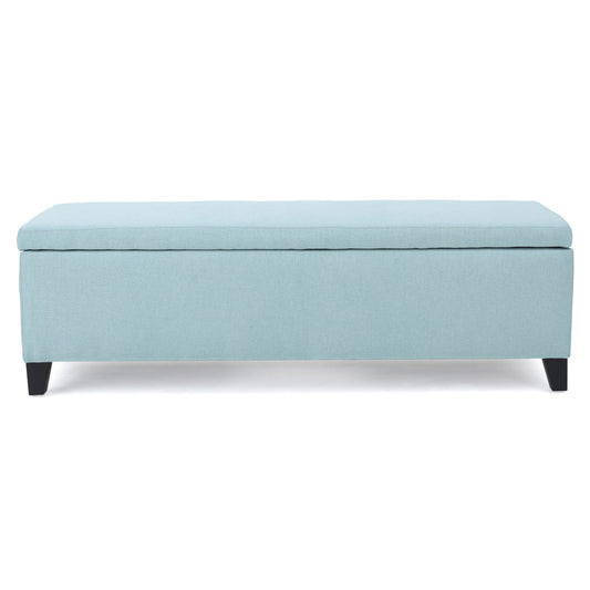 Contemporary Storage Ottoman Bench With Upholstery