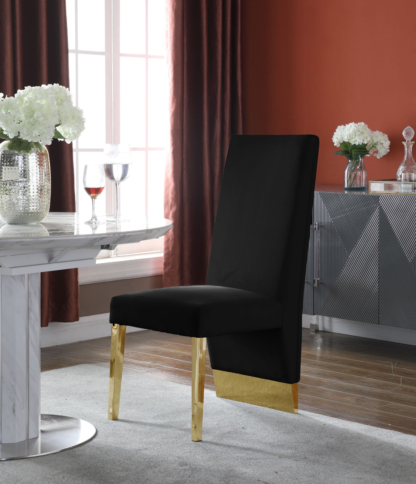 Porsha - Dining Chair with Gold Legs (Set of 2)