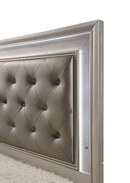 Lyssa - Queen 5 Piece Bedroom Set - Champagne