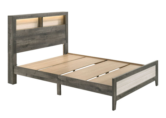 Rhett - Queen 5 Piece Bedroom Set - Chalk / Gray