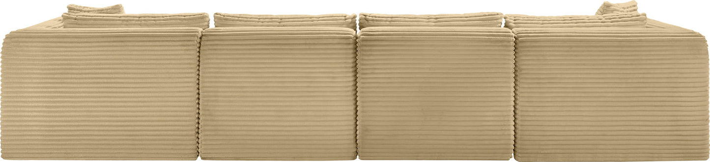 Shaggy - 5 Piece Modular Sectional With Ottoman