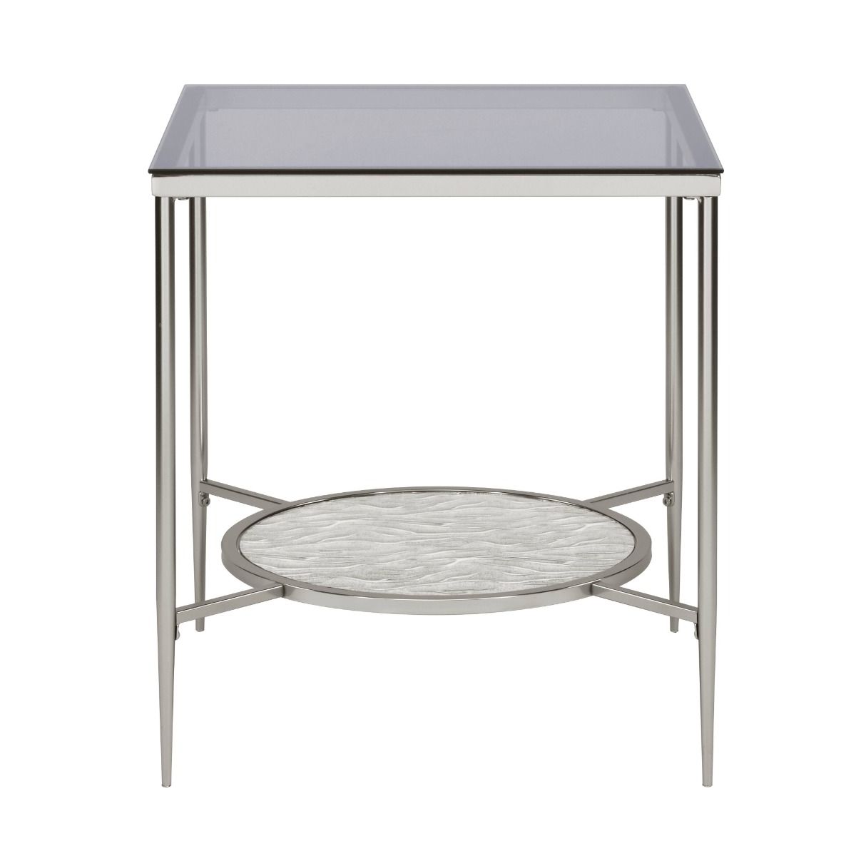 Adelrik - End Table - Glass & Chrome