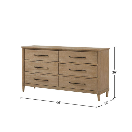 6 Drawer Dresser - Sand