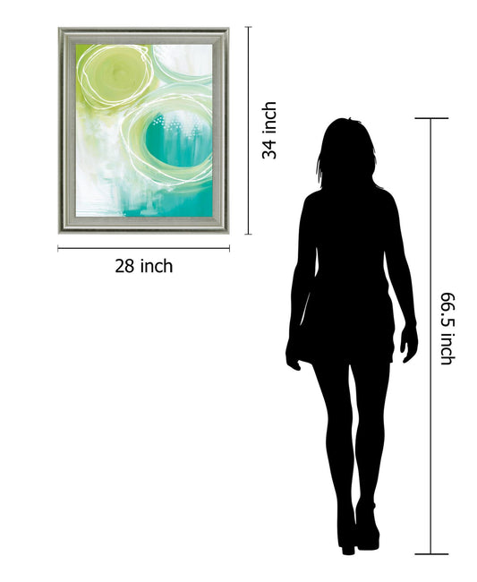 Verdant Orbit - 28" x 34" Framed Wall Art