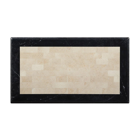 Tayden - Coffee Table With Marble Top - Marble Top & Black