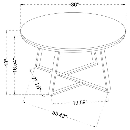 Donovan - Coffee Table With Round Top - White