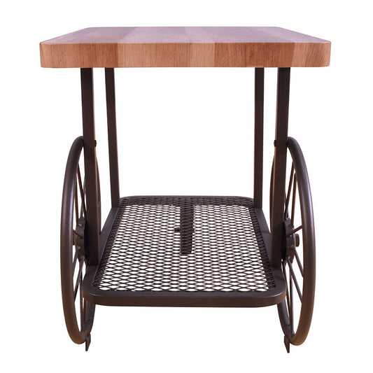 Francie - End Table - Oak & Antique Gray