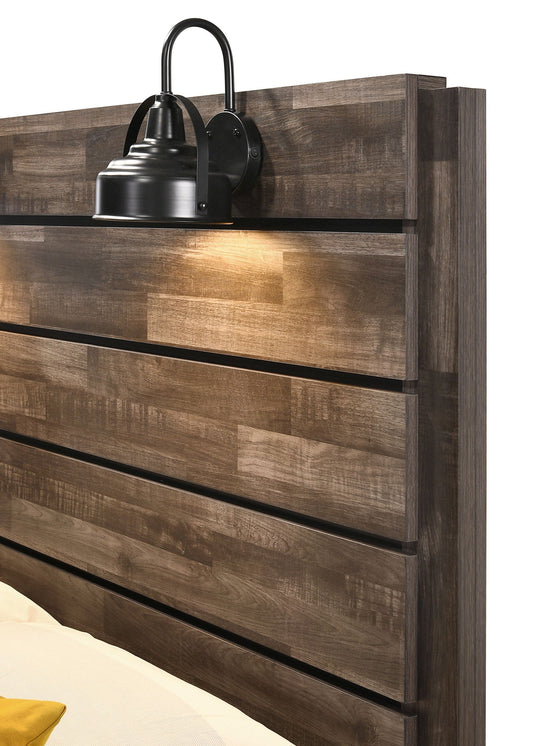 Carter - King Bed In One Box - Brown