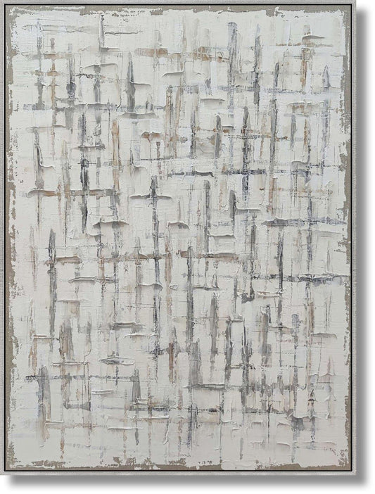 Frosted Crosshatch - 36" x 48" Framed Wall Art