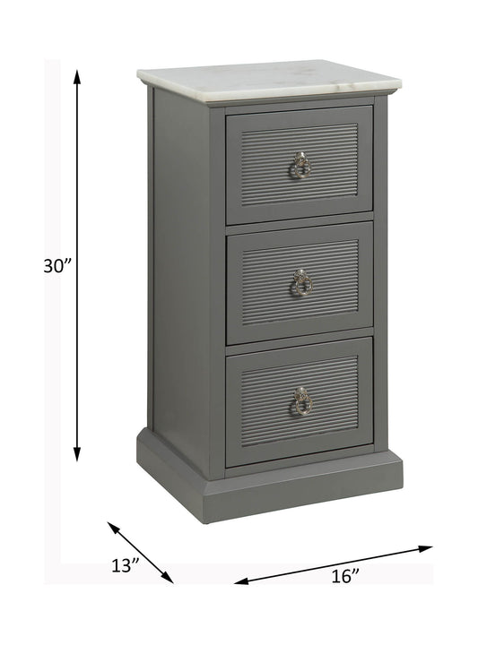 Swart - Cabinet - Marble Top & Gray