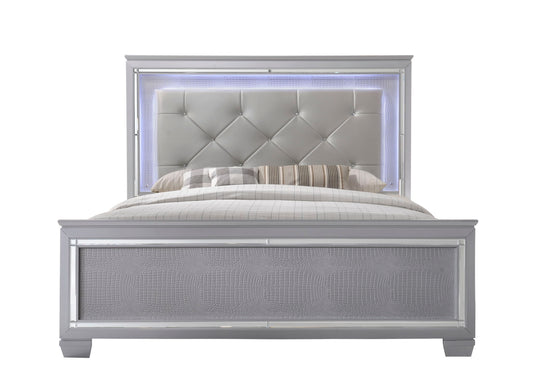 Lillian - California King Upholstered Bed - Gray