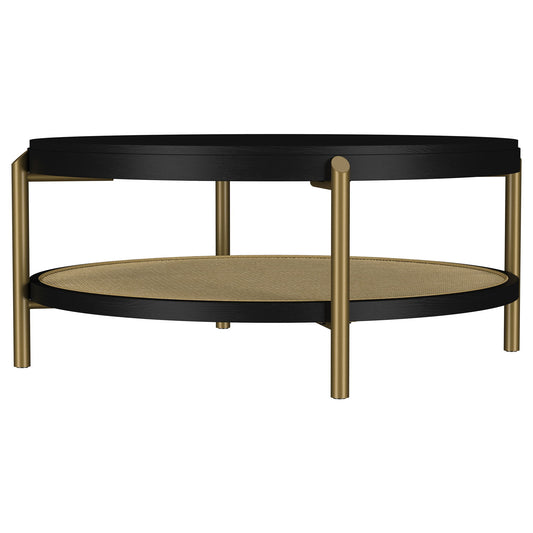 Benson - 3 Piece Round Coffee And End Table Set - Black
