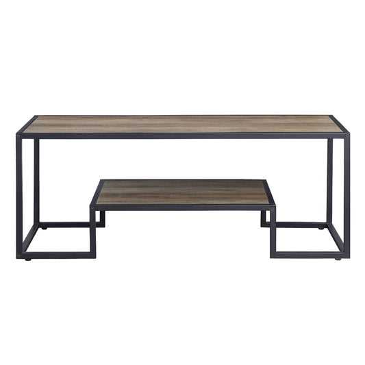 Idella - Coffee Table - Rustic Oak & Black