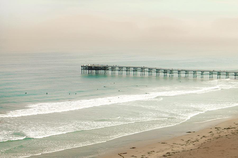 Room With A View By Rhonda Addison (Framed) - Light Blue