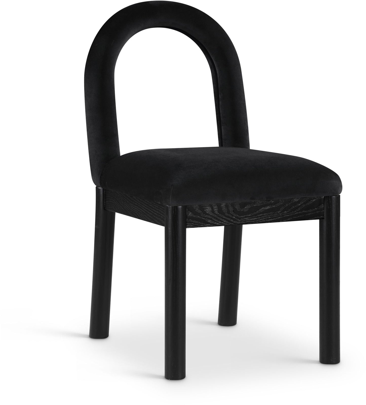 Conrad - Velvet Dining Chair With Black Legs