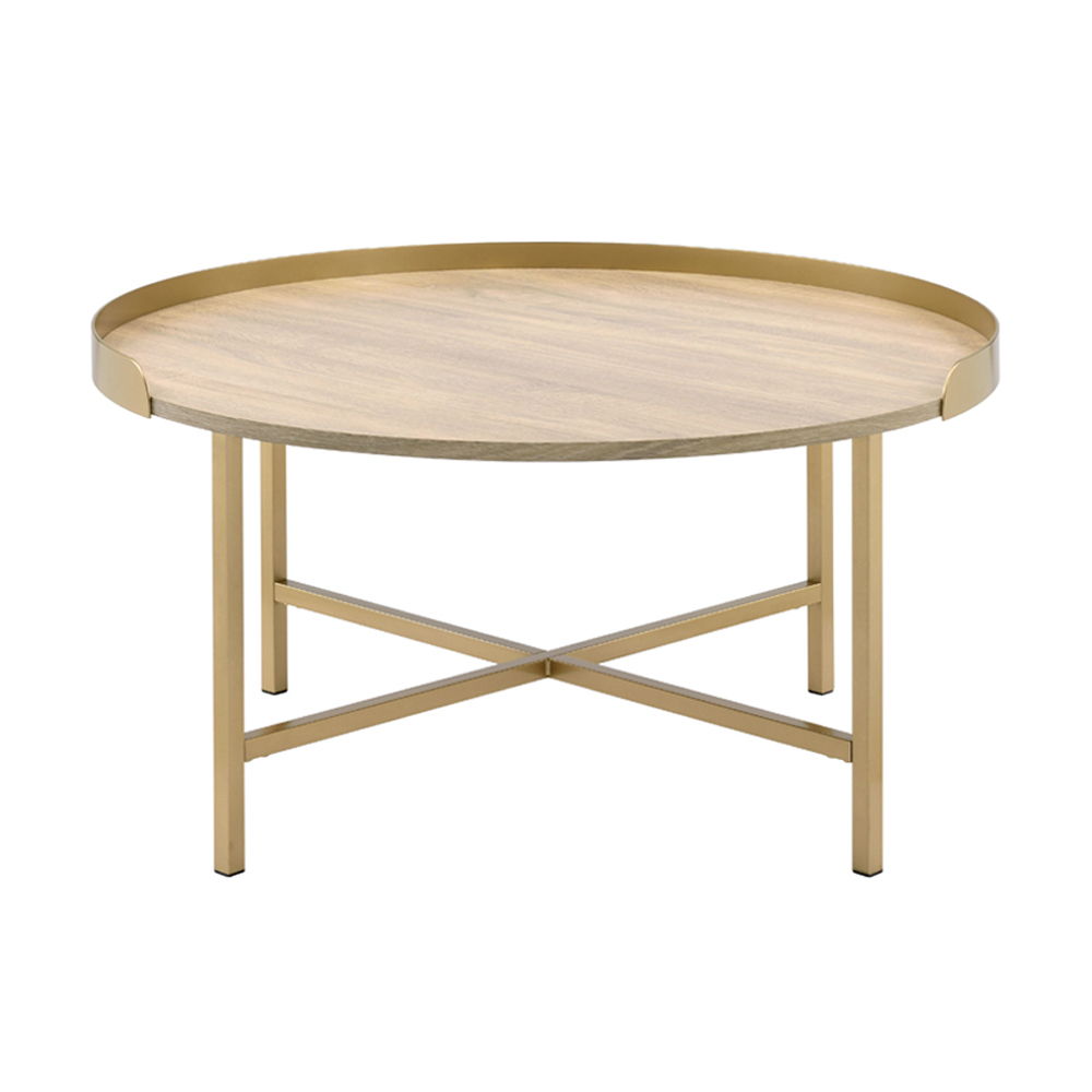 Mithea - Coffee Table - Oak & Gold