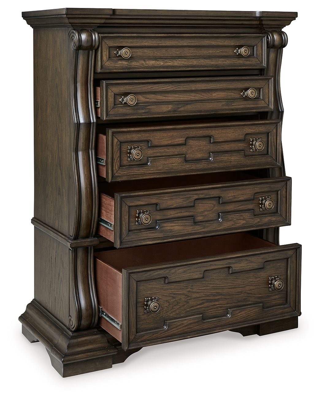 Maylee - Five Drawer Chest - Dark Brown