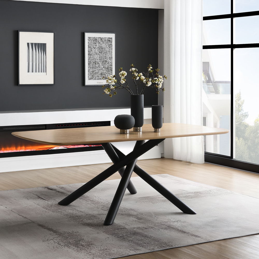 Lawton - Dining Table - Natural & Black