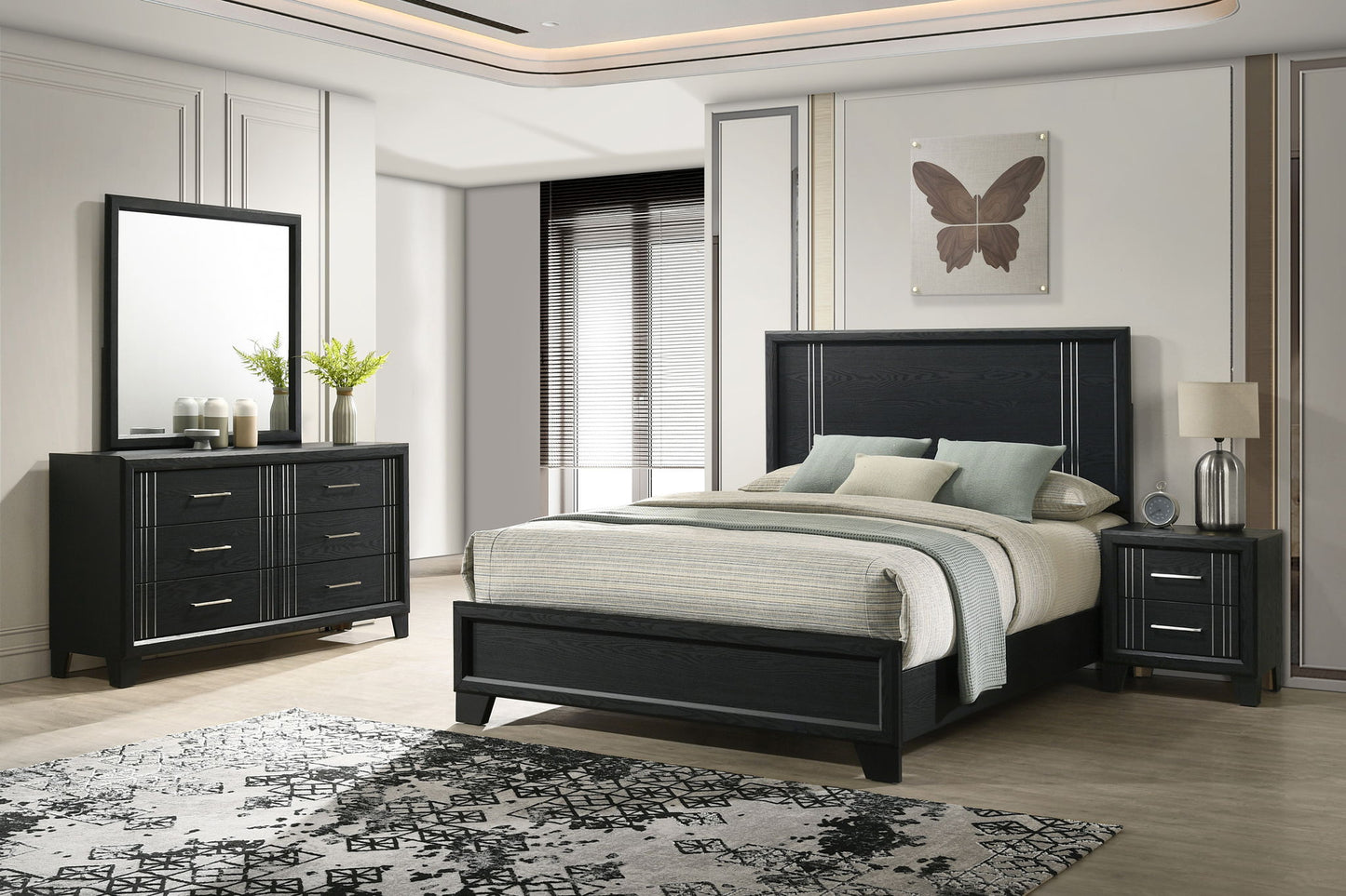 Charlie - King Bed - Charcoal