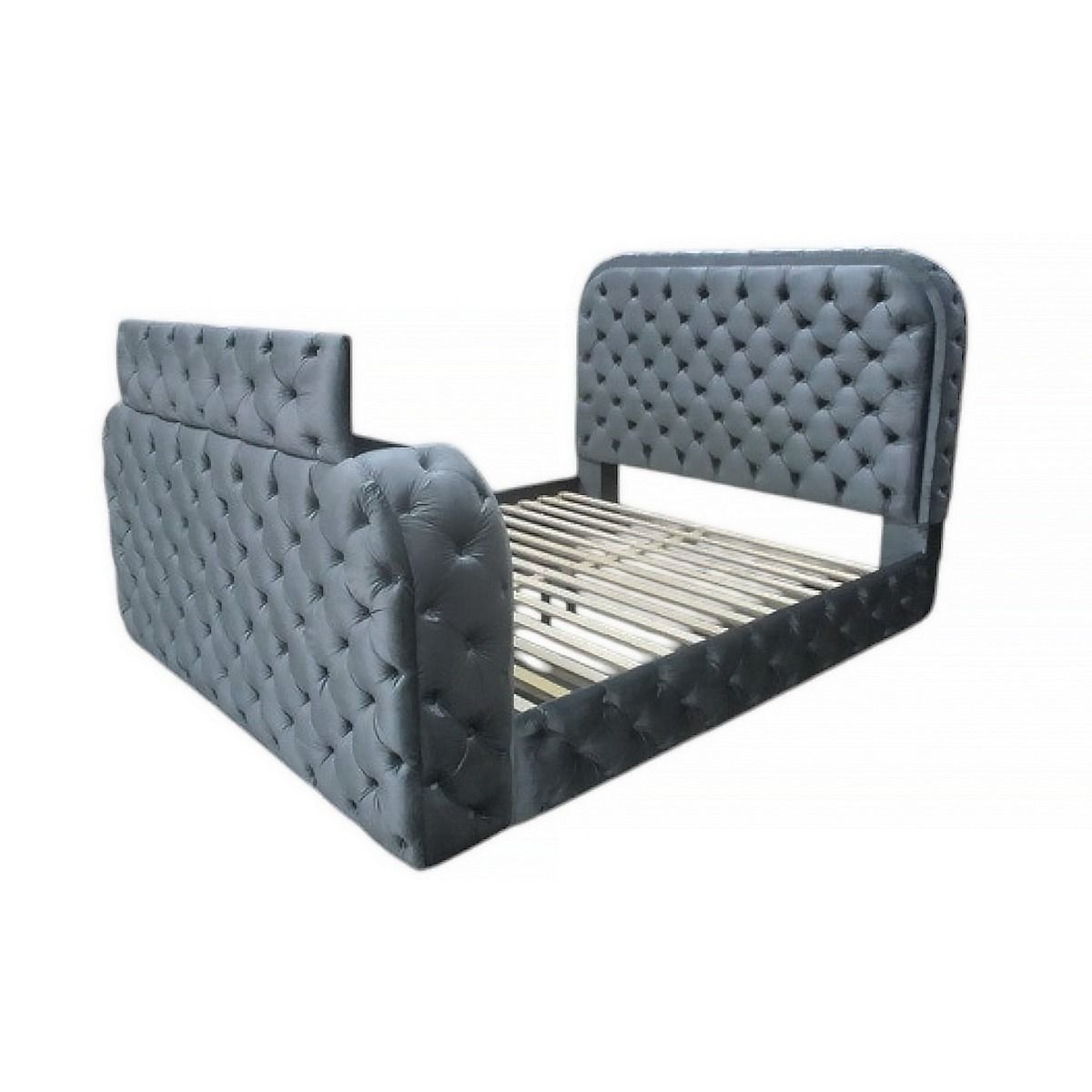 Kana - Bed With LED, Fireplace & TV Stand