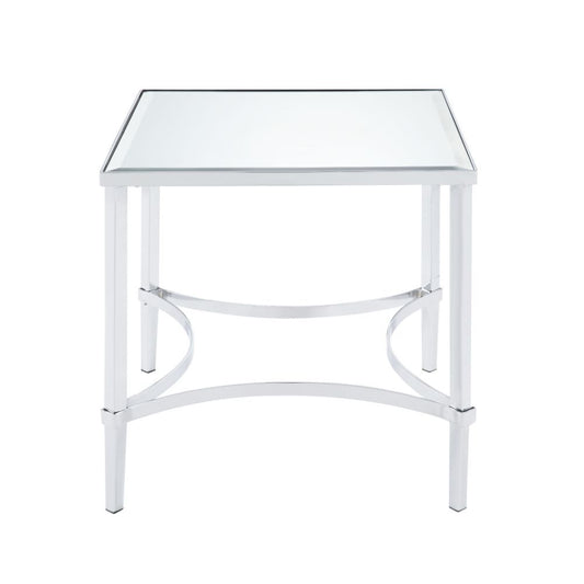 Petunia - End Table - Mirrored & Chrome