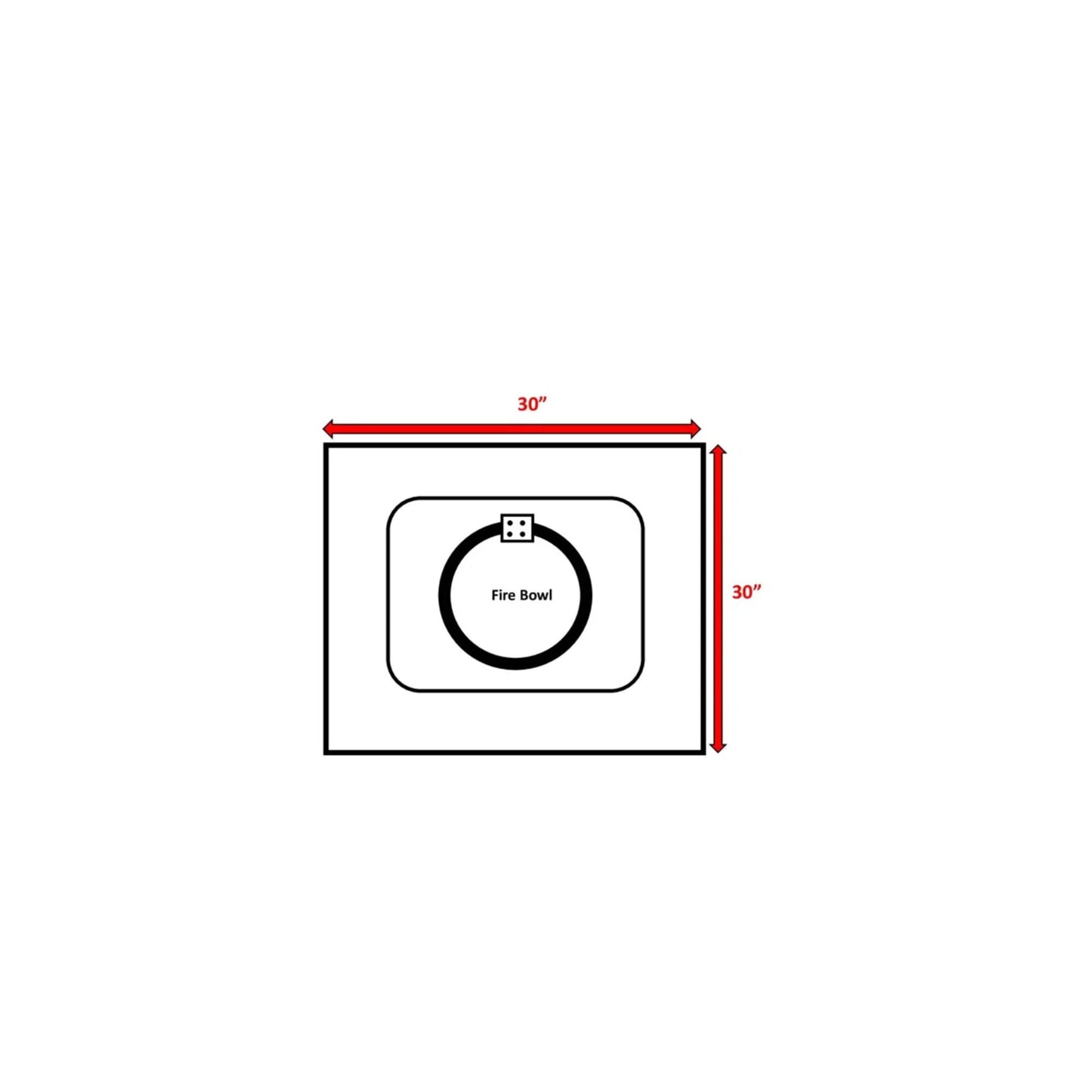 Fire Pit With Powder Coated And Top - White