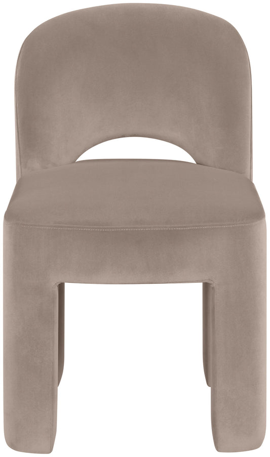 Celine - Velvet Performance Fabric Upholstered Dining Chair (Set of 2) - Taupe