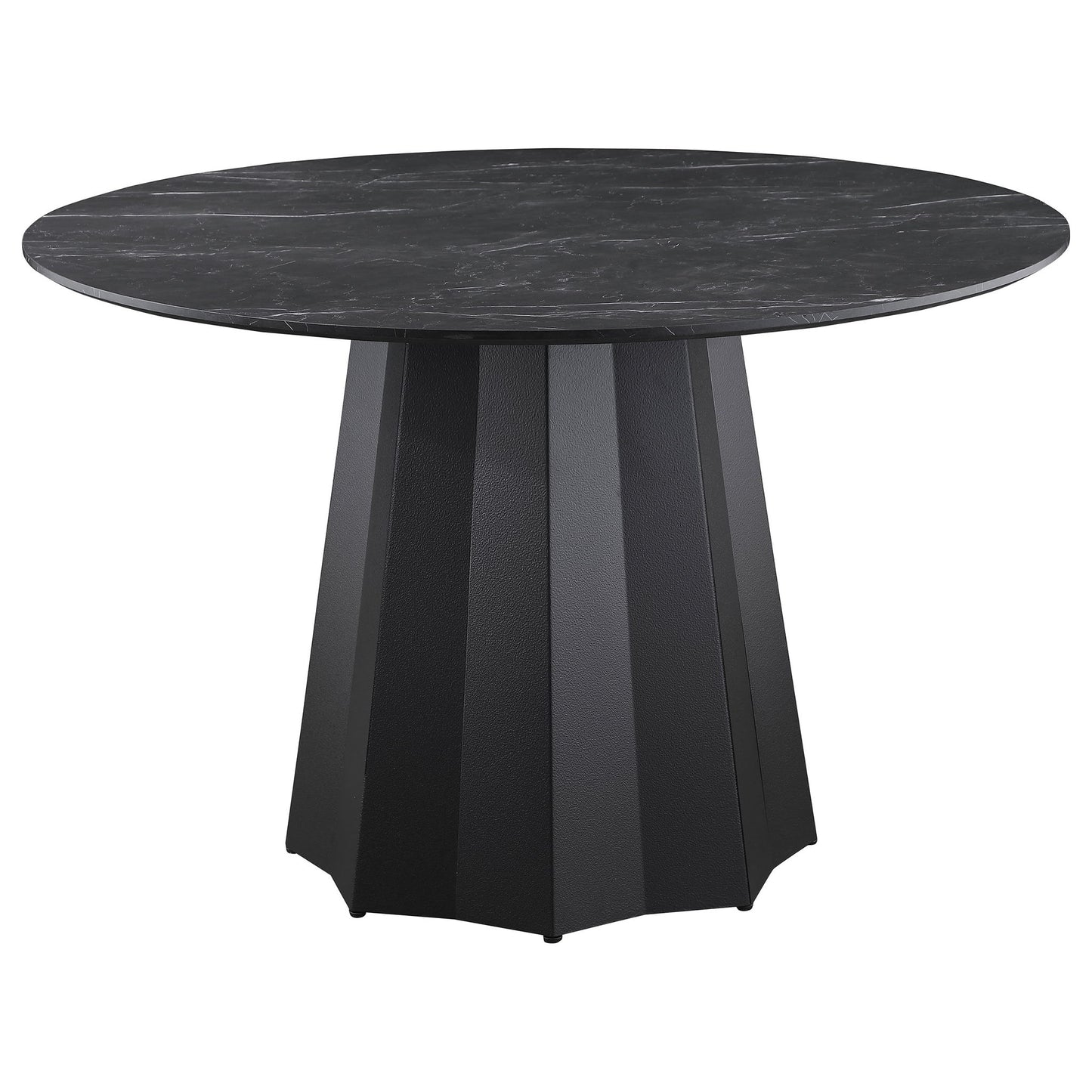 Dorgan - 5 Piece Round Dining Set - Black