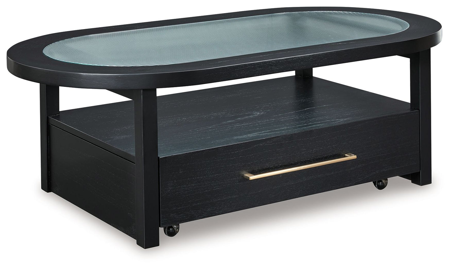 Winbardi - Oval Cocktail Table - Black