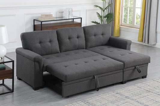 Lucca - Reversible Sleeper Sectional Sofa With Storage Chaise