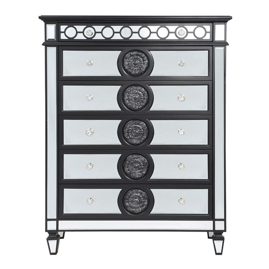 Varian II - Chest - Mirrored, Black & Sliver