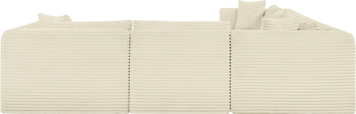 Shaggy - 7 Piece Modular U-Shaped Sectional With Ottoman