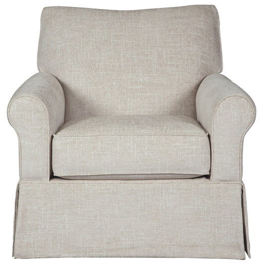 Searcy - Swivel Glider Accent Chair - Quartz