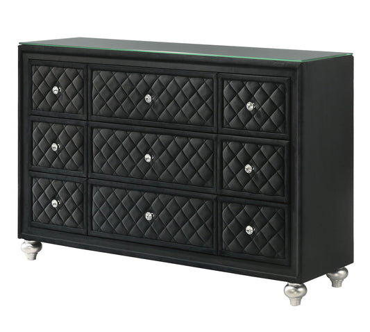 Cameo - Dresser & Mirror - Black