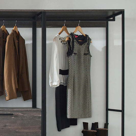 Monica - Modular Design Walk-In Closet System - Rustic