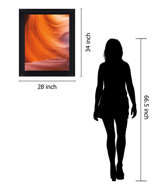 Canyon Flame - 28" x 34" Framed Wall Art