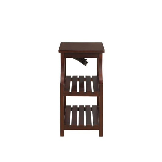 Wasaki - Accent Table With USB - Espresso