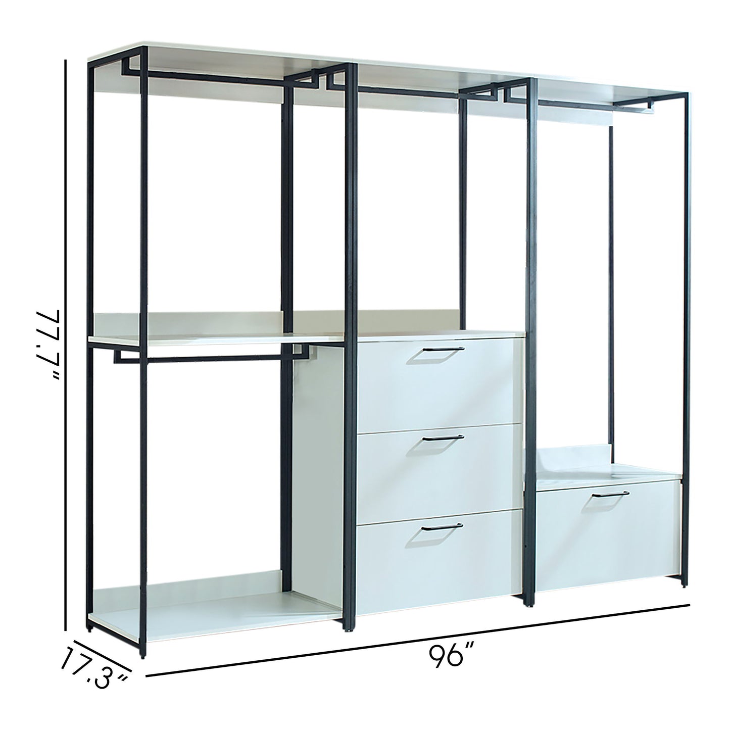 Fiona - Freestanding, Walk-In Closet System - White