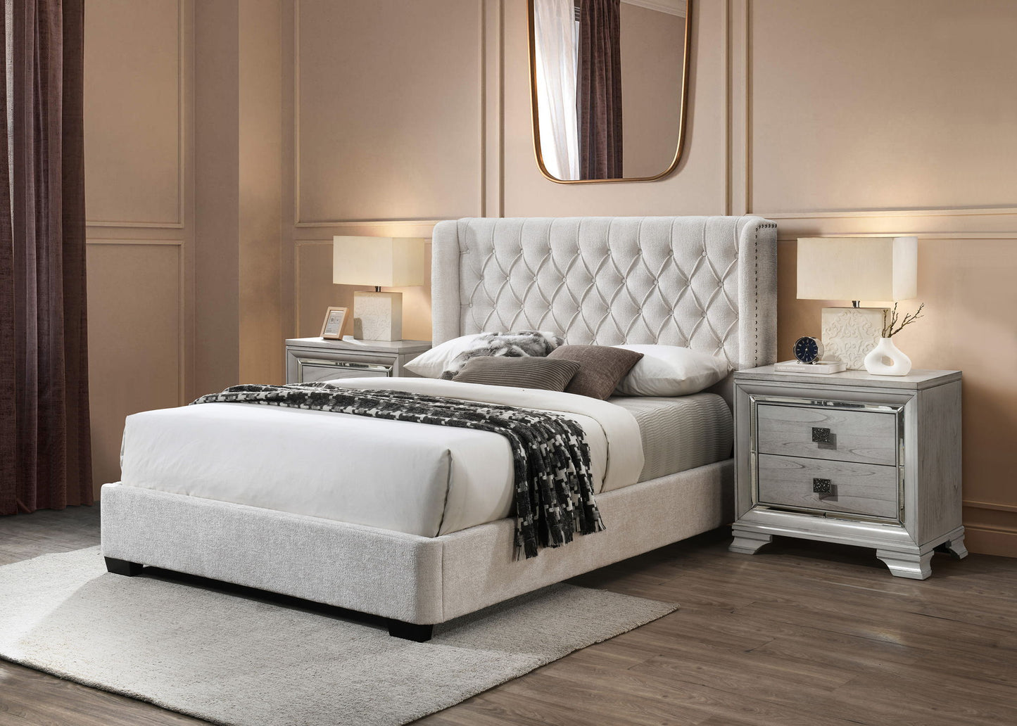 Daphne - Queen Bed - Ivory