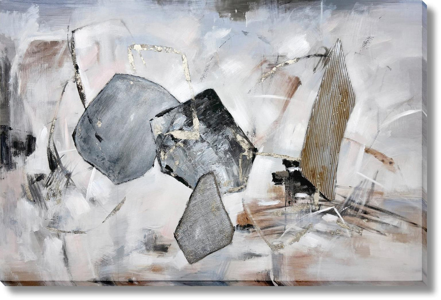 Onyx Drift - 39" x 59" Framed Wall Art