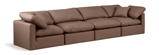 Indulge - Faux Leather 4 Seat Modular Sofa