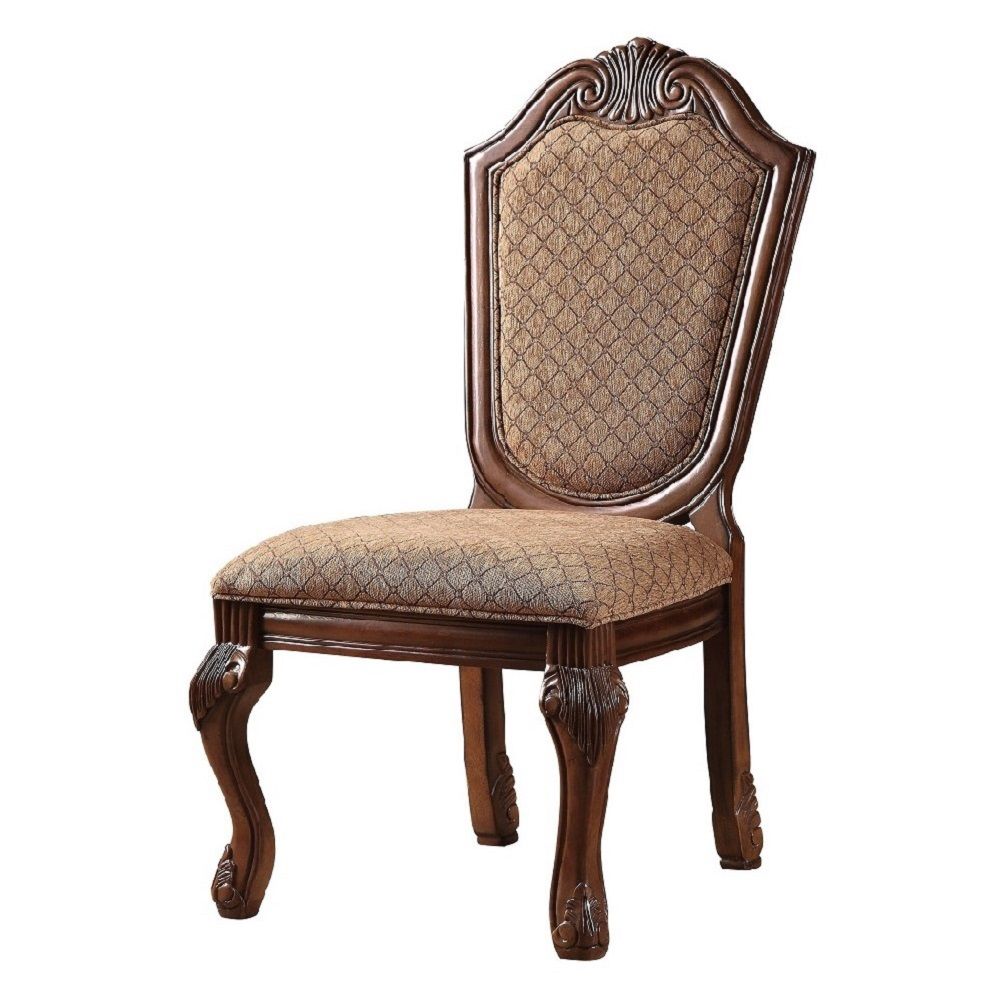 Chateau De Ville - Side Chair (Set of 2) - Fabric & Cherry Finish