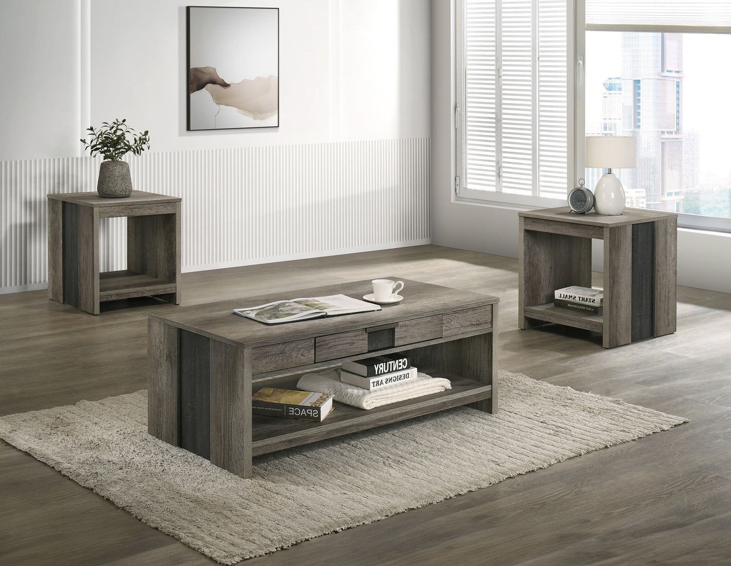 Rangley - 3 Piece Cocktail Set - Gray