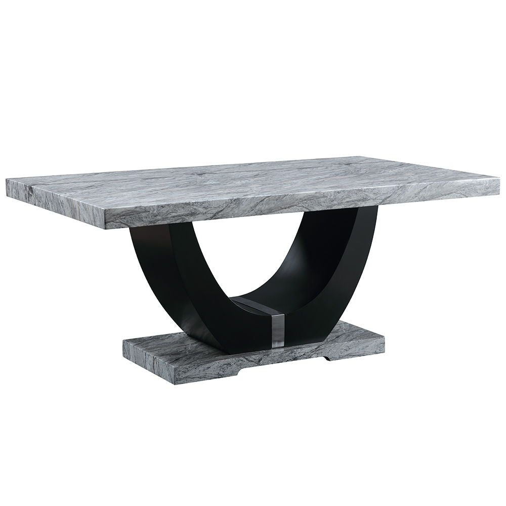 Caralin - Dining Table - Engineered Stone & Black