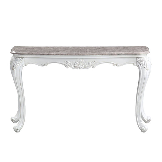 Ciddrenar - Sofa Table - Marble Top & White