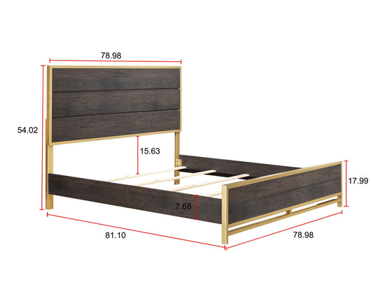 Trevor - King Bed - Brown