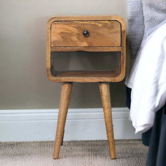 Mini Chestnut Curve Lower Bedside Nifhtstand