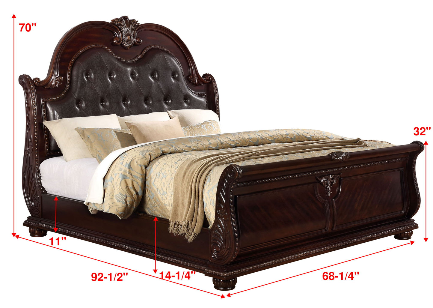 Stanley - Queen Bed - Cherry